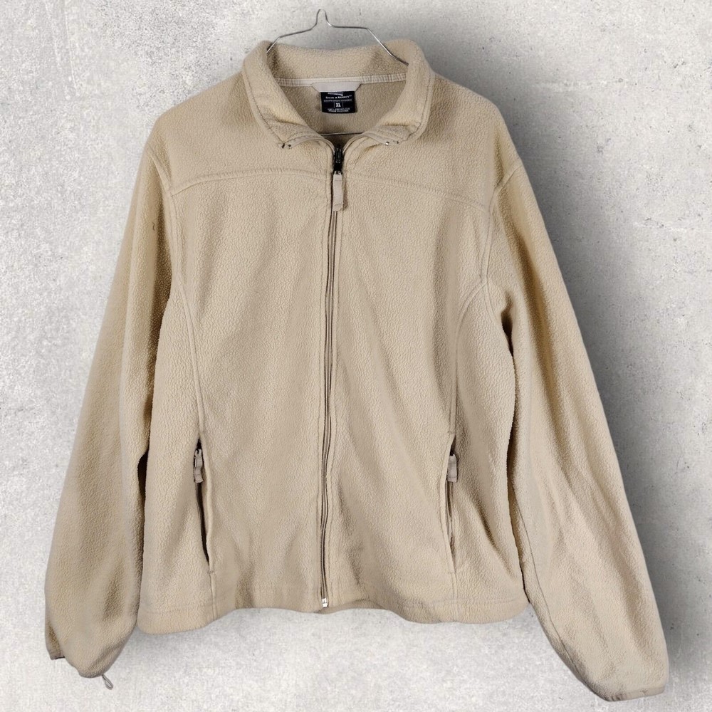 Vintage Steve & Barry's Women's XL White Full Zip Pockets SOFT & COZY Jacket